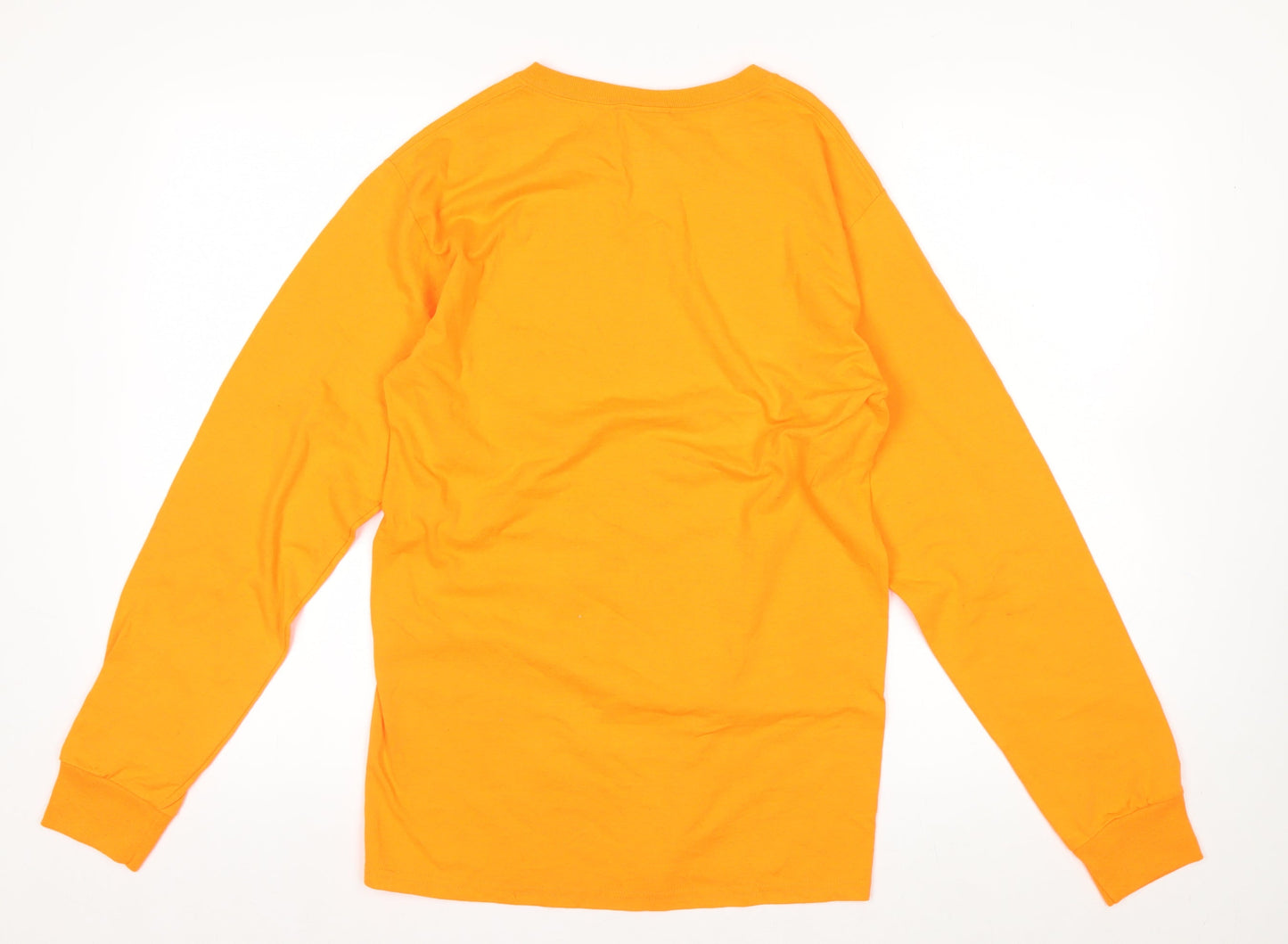 Jerzees Men's Orange Long Sleeve Sports Graphic Top Size S
