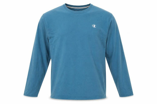 Champion Men's Blue XL Long Sleeve Crew Neck Cotton Top