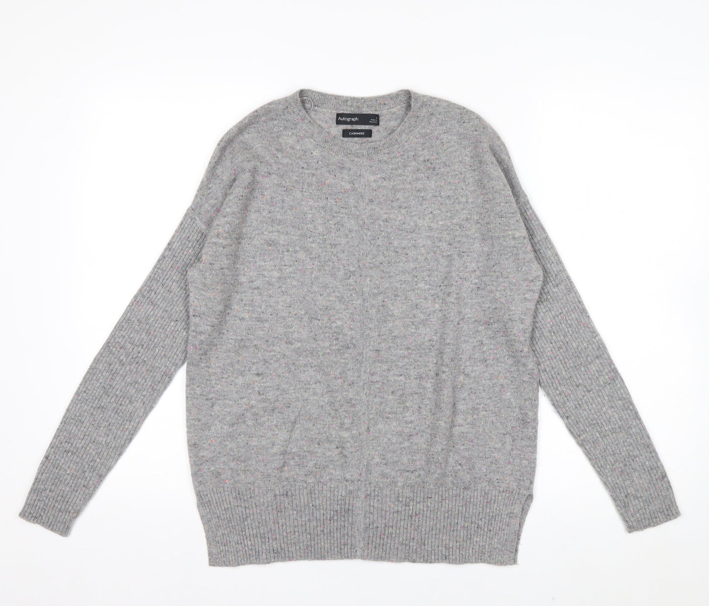 Marks and Spencer Women’s Grey Cashmere Crew Neck Jumper Size S