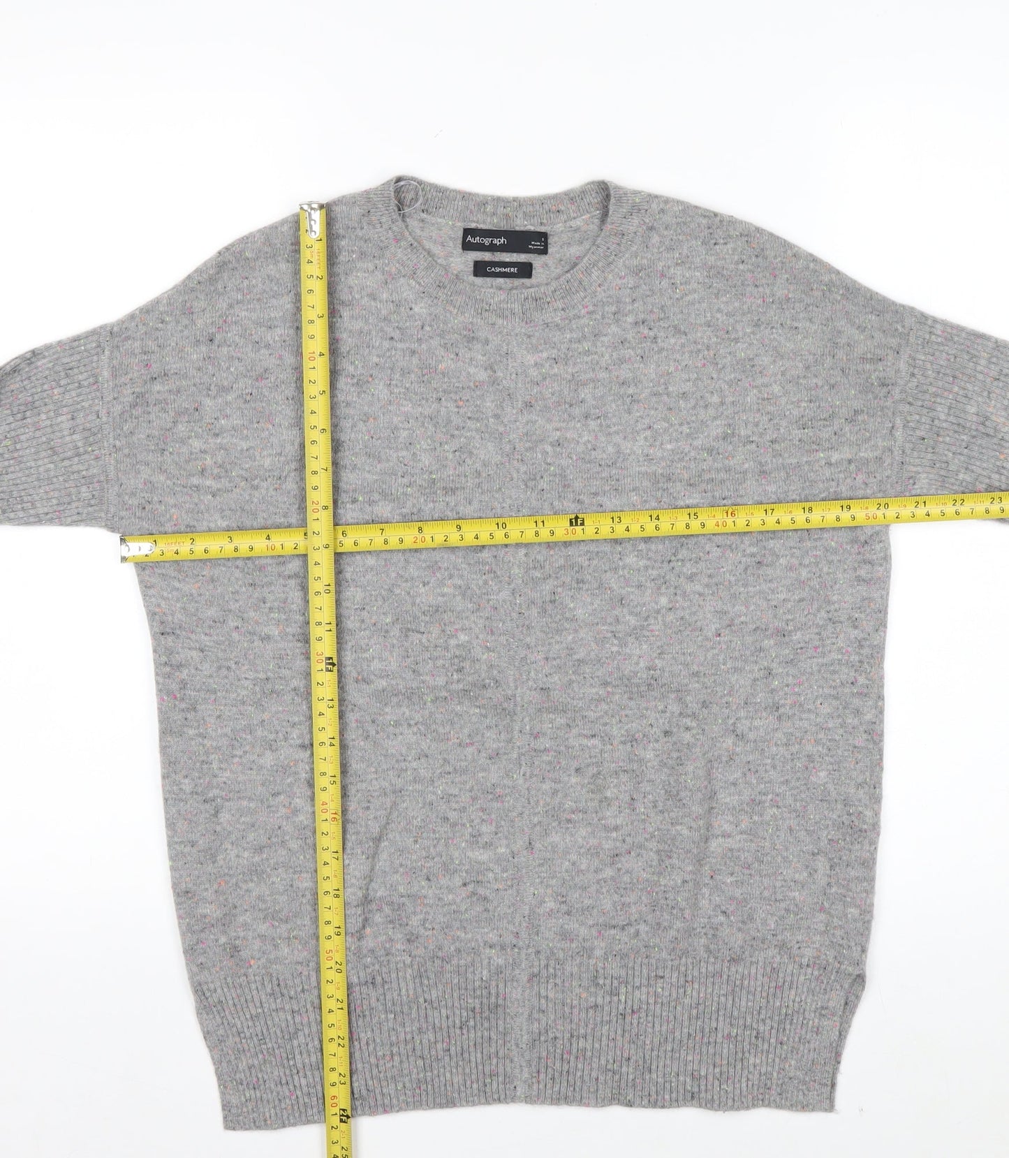 Marks and Spencer Women’s Grey Cashmere Crew Neck Jumper Size S