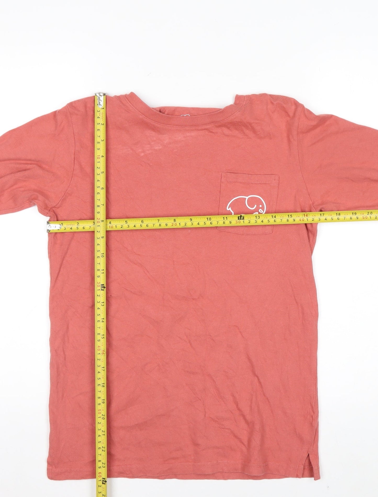 Ivory Ella Womens Pink Long Sleeve Cotton T-Shirt XS