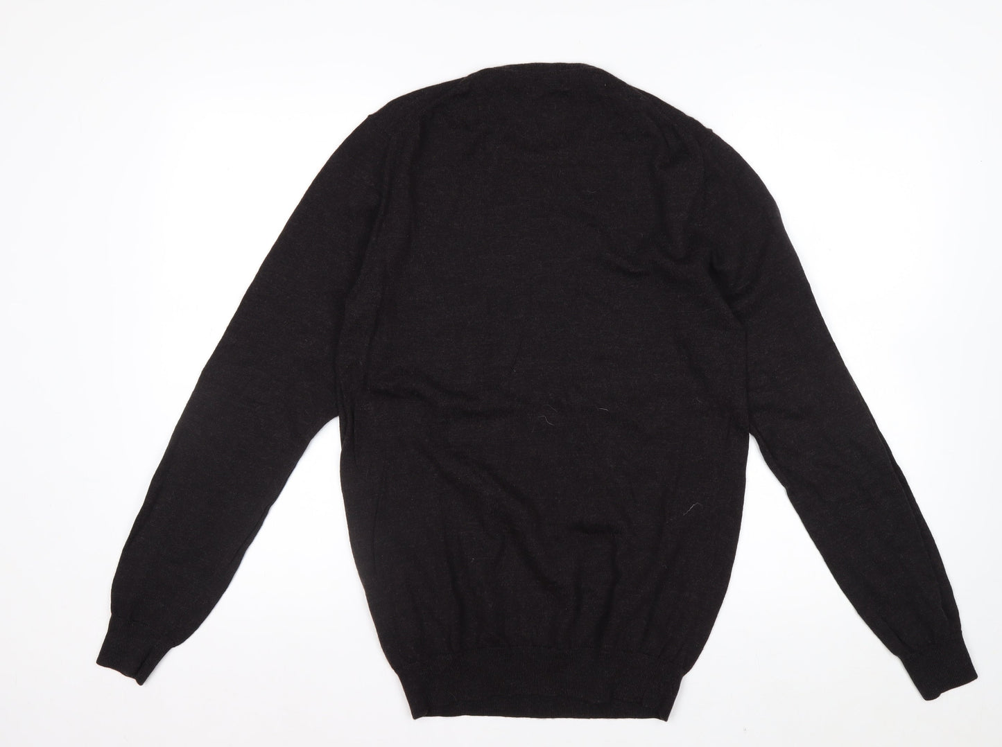 Matinique Men's Black Merino Wool Crew Neck Pullover Jumper M