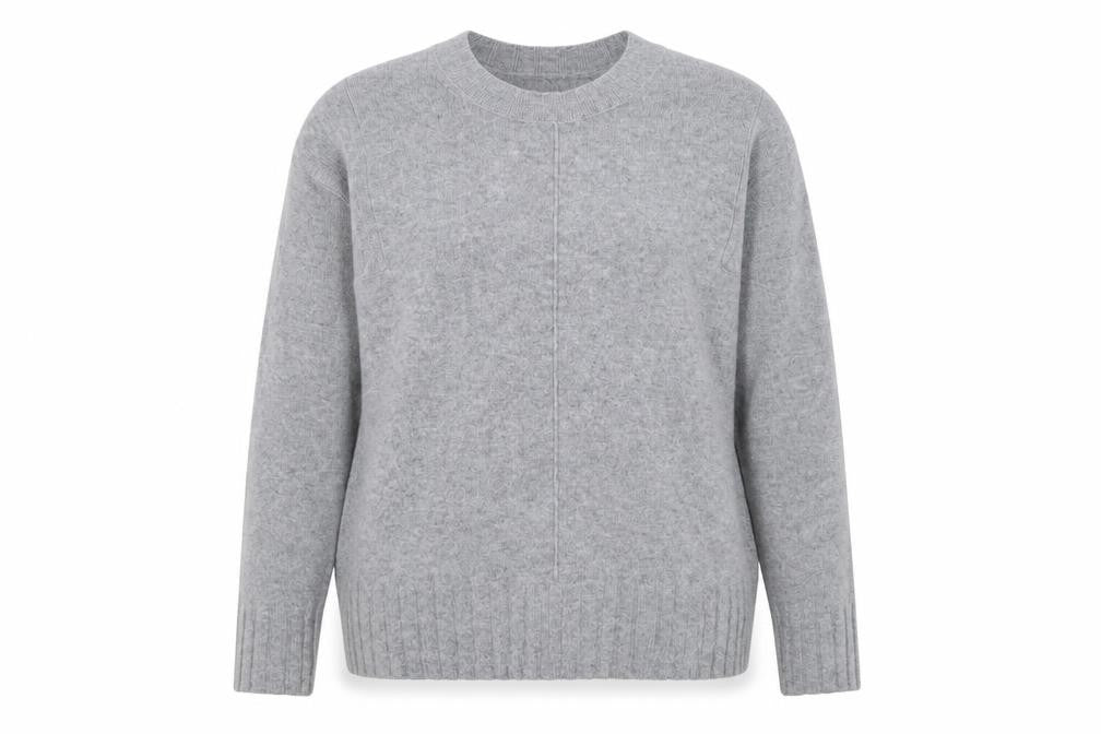 Whistles Women Grey Cashmere Pullover Jumper XS