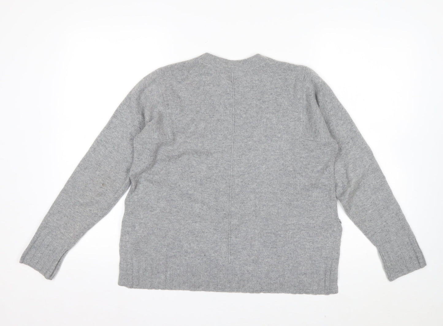 Whistles Women Grey Cashmere Pullover Jumper XS