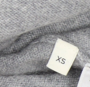 Whistles Women Grey Cashmere Pullover Jumper XS