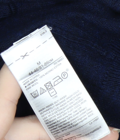 GAP Men's Blue Merino Wool V-Neck Pullover Sweater M