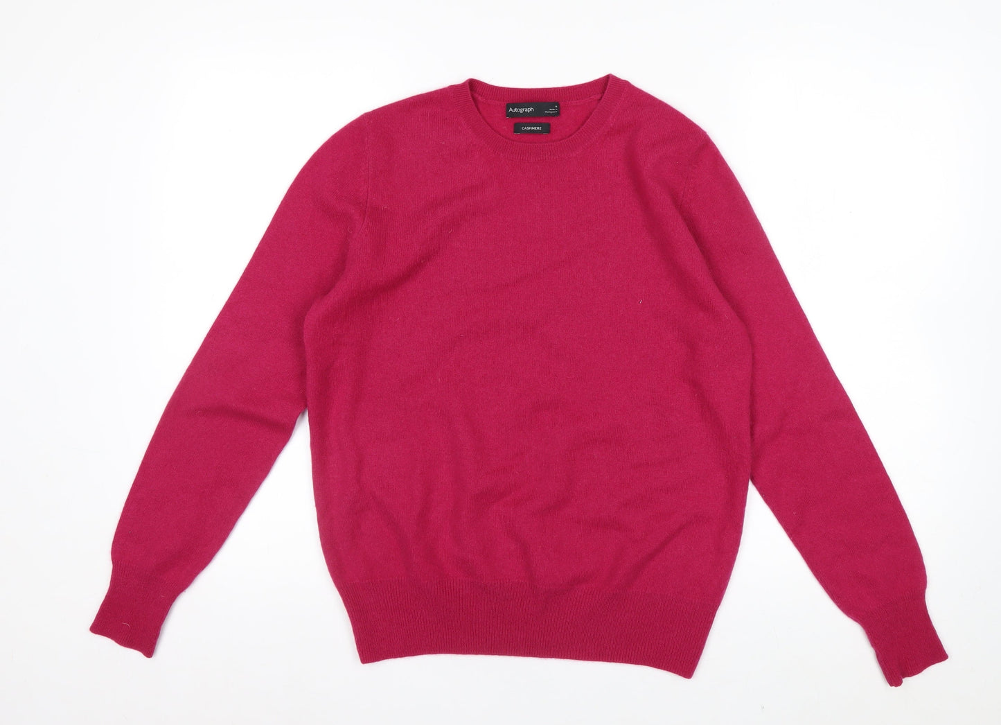 Marks and Spencer Women’s Pink Cashmere Crew Neck Jumper Size 10