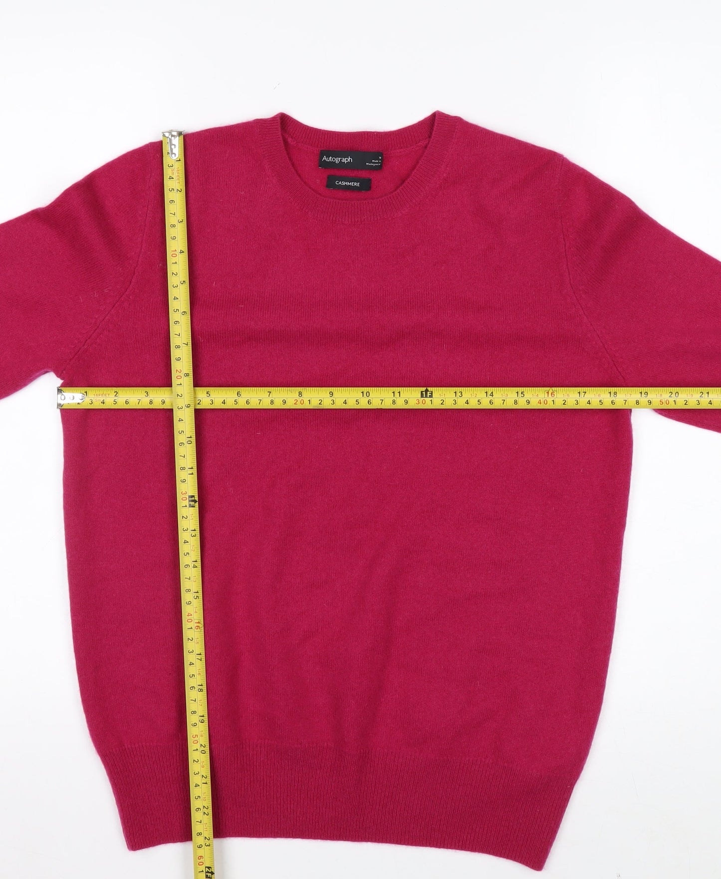 Marks and Spencer Women’s Pink Cashmere Crew Neck Jumper Size 10