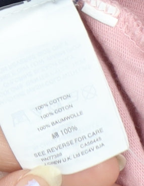 J.Crew Men's Pink and Navy Stripe Long Sleeve Polo XL Cotton