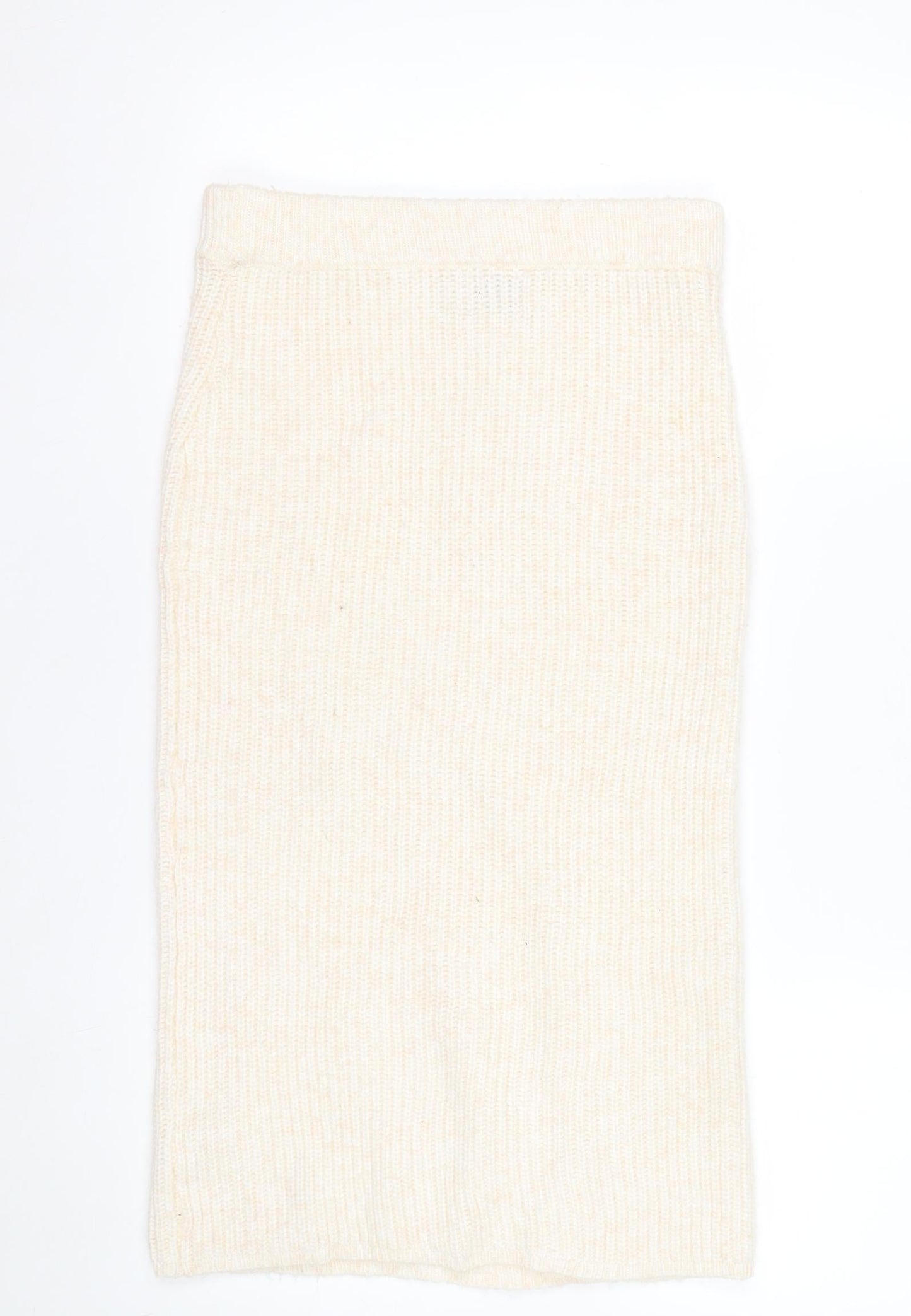 ASOS DESIGN Women Beige Petite Knit Pencil Skirt Size 10