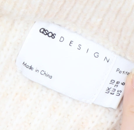 ASOS DESIGN Women Beige Petite Knit Pencil Skirt Size 10