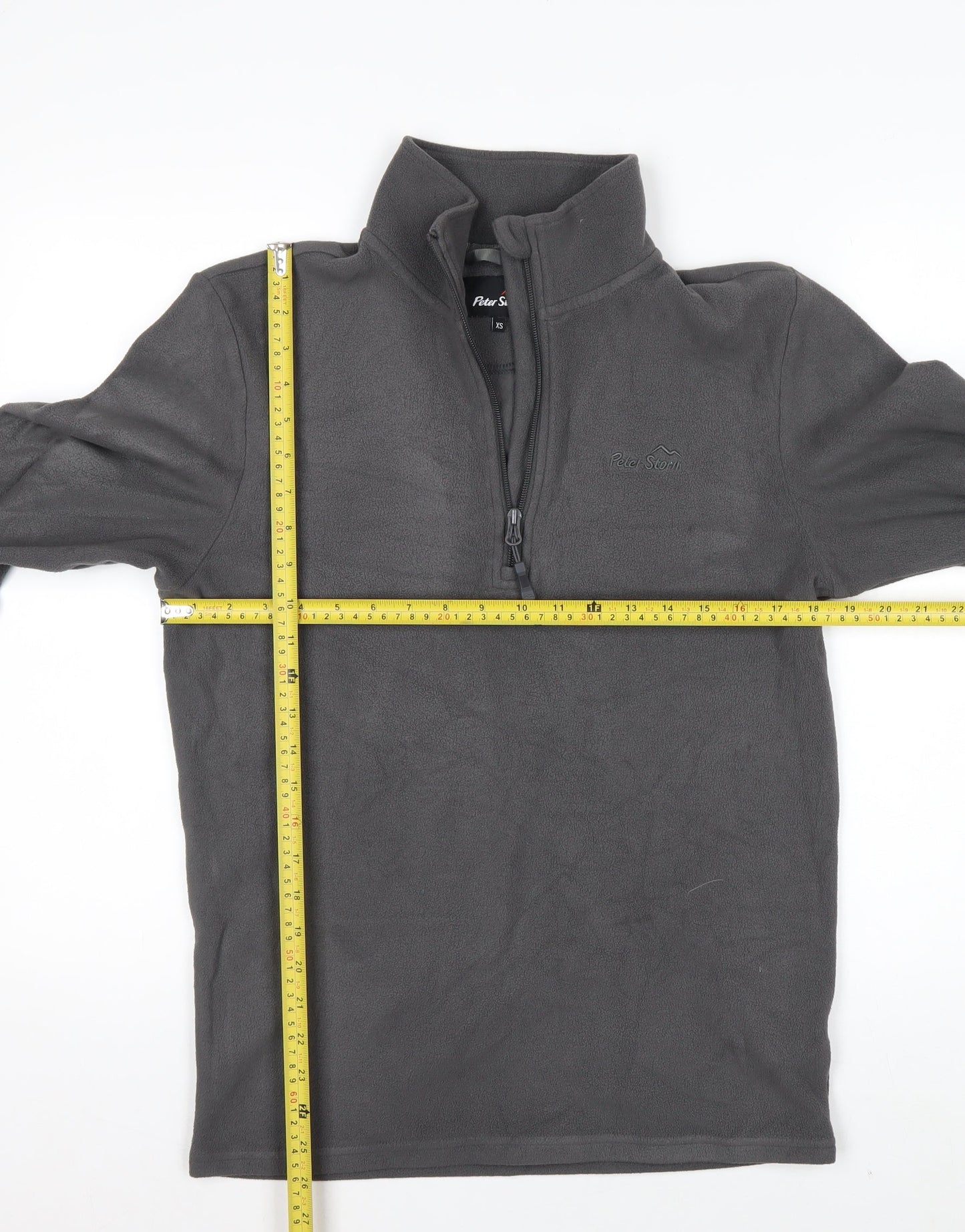 Peter Storm Men's Grey XS Fleece 1/4 Zip Pullover Sweatshirt