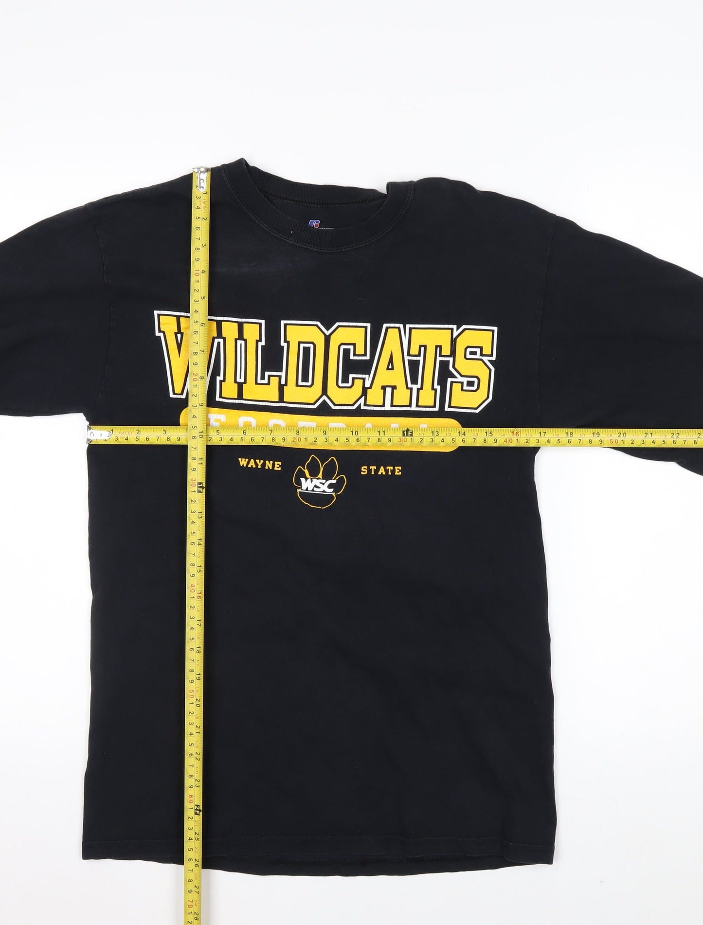 Russell Athletic Men's Black Long Sleeve Wildcats Football T-Shirt Size S