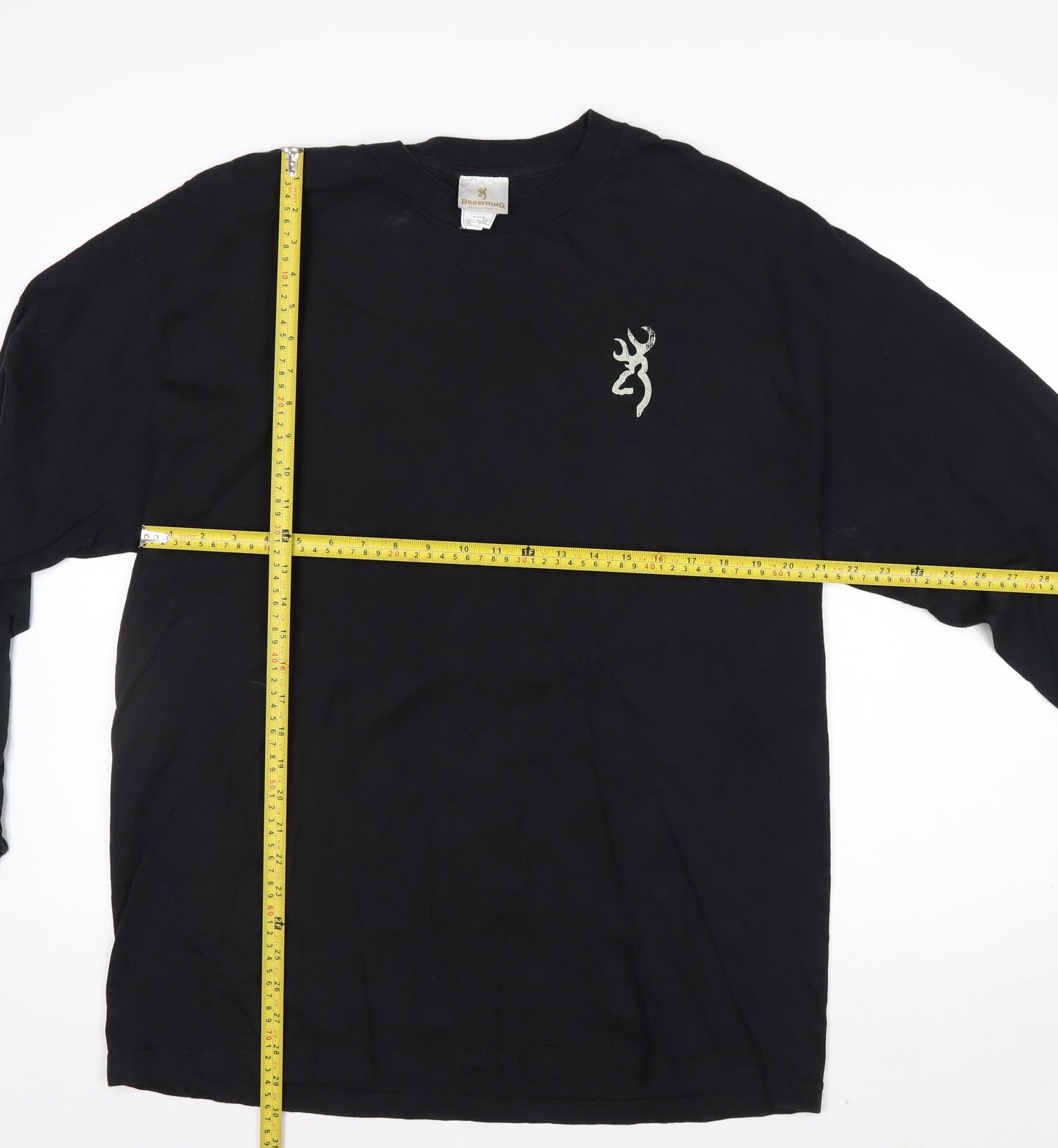 Browning Mens Black XL Long Sleeve Graphic Cotton Shirt