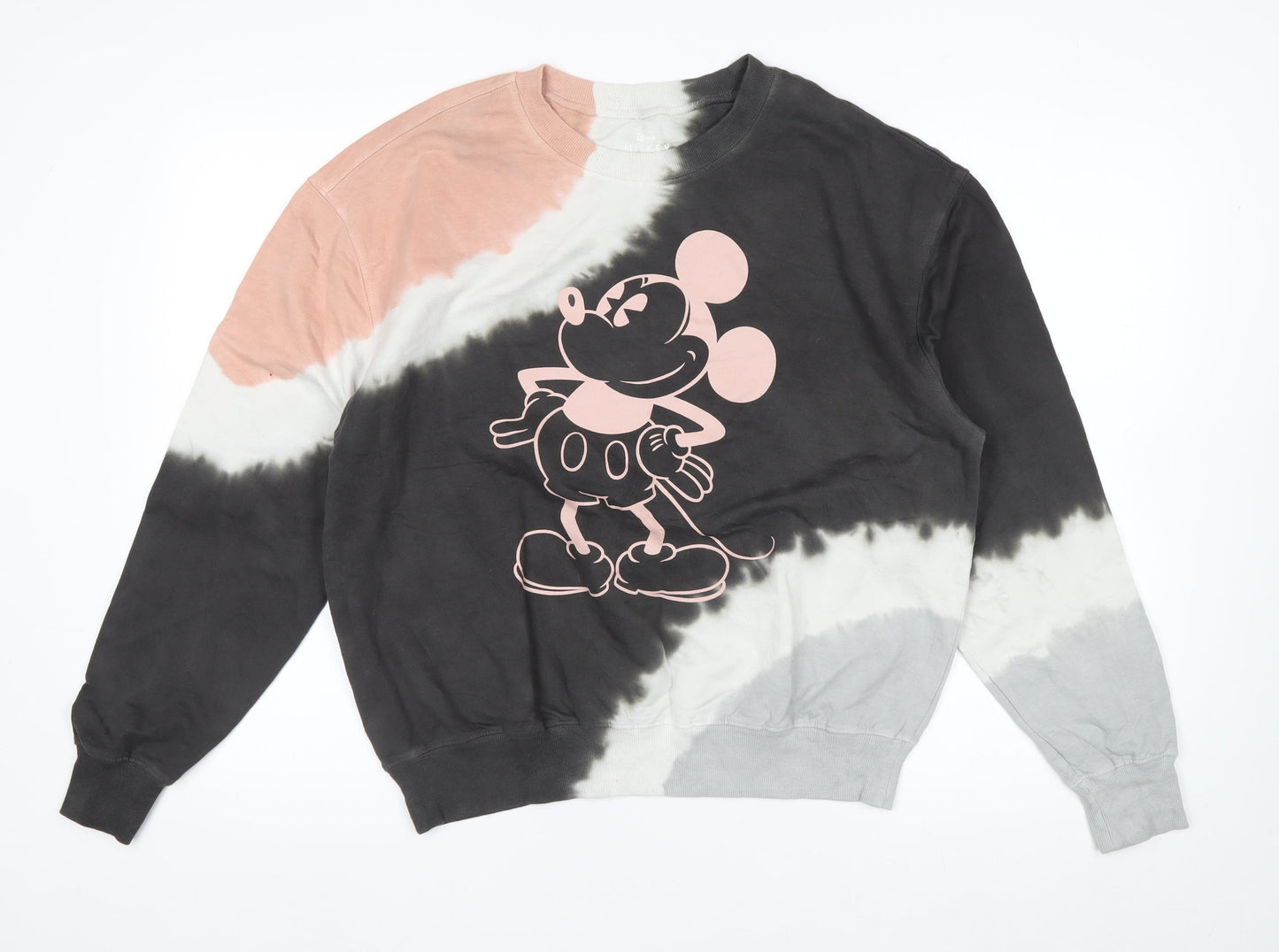 Disney Womens Multicoloured Tie Dye Mickey Mouse Cotton Sweatshirt M