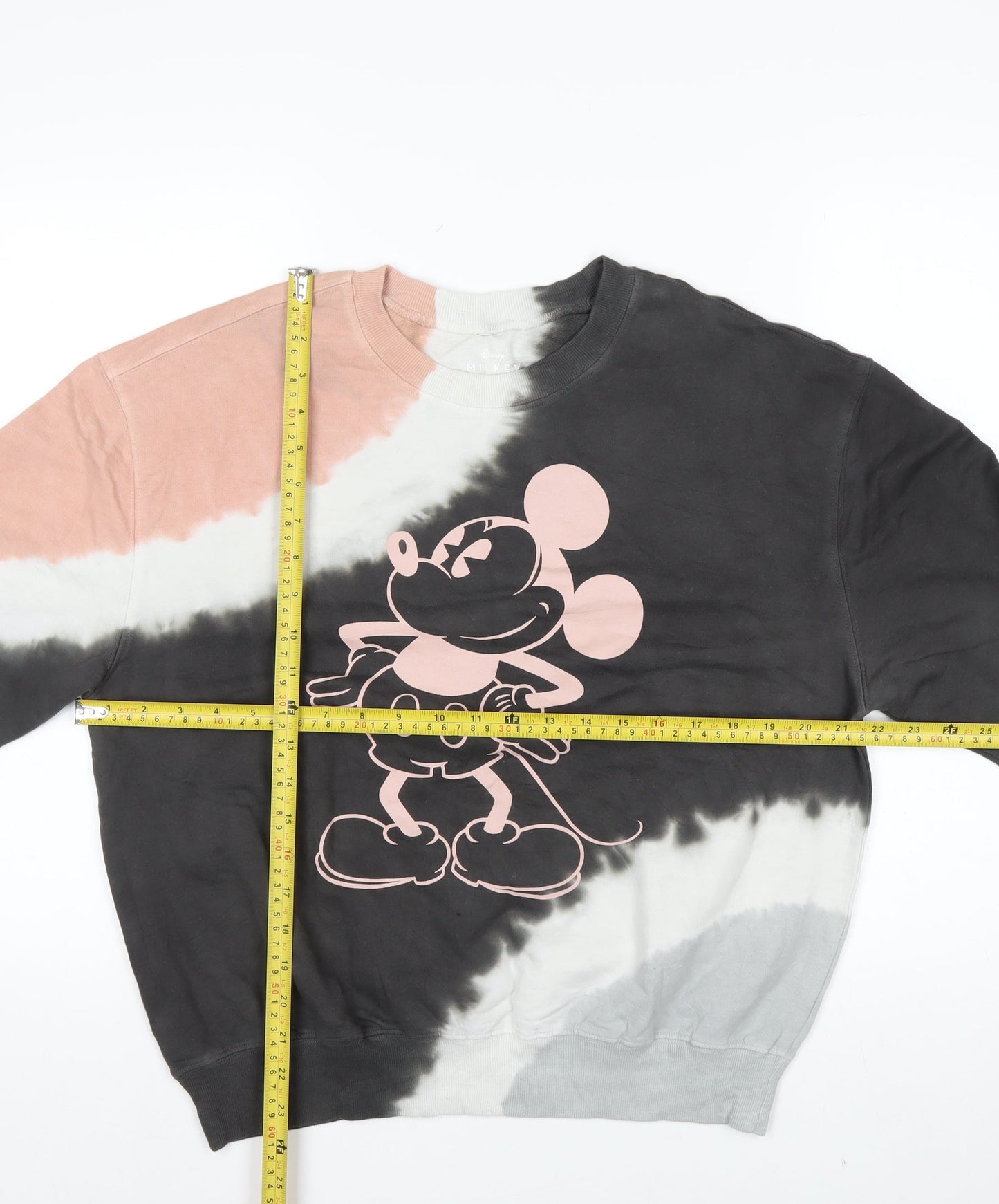 Disney Womens Multicoloured Tie Dye Mickey Mouse Cotton Sweatshirt M