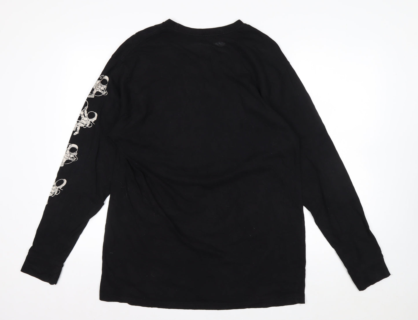 Eighty Eight Men's Black NASA Long Sleeve Graphic T-Shirt Size L