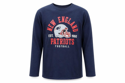 NFL Team Apparel Men's Blue New England Patriots Long Sleeve T-Shirt Size M