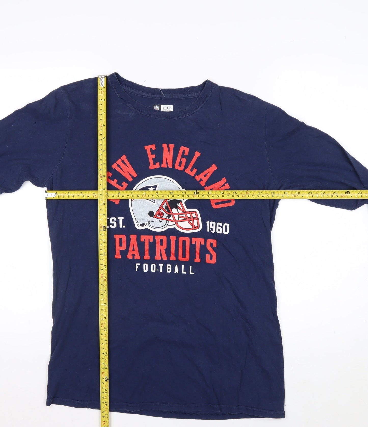 NFL Team Apparel Men's Blue New England Patriots Long Sleeve T-Shirt Size M