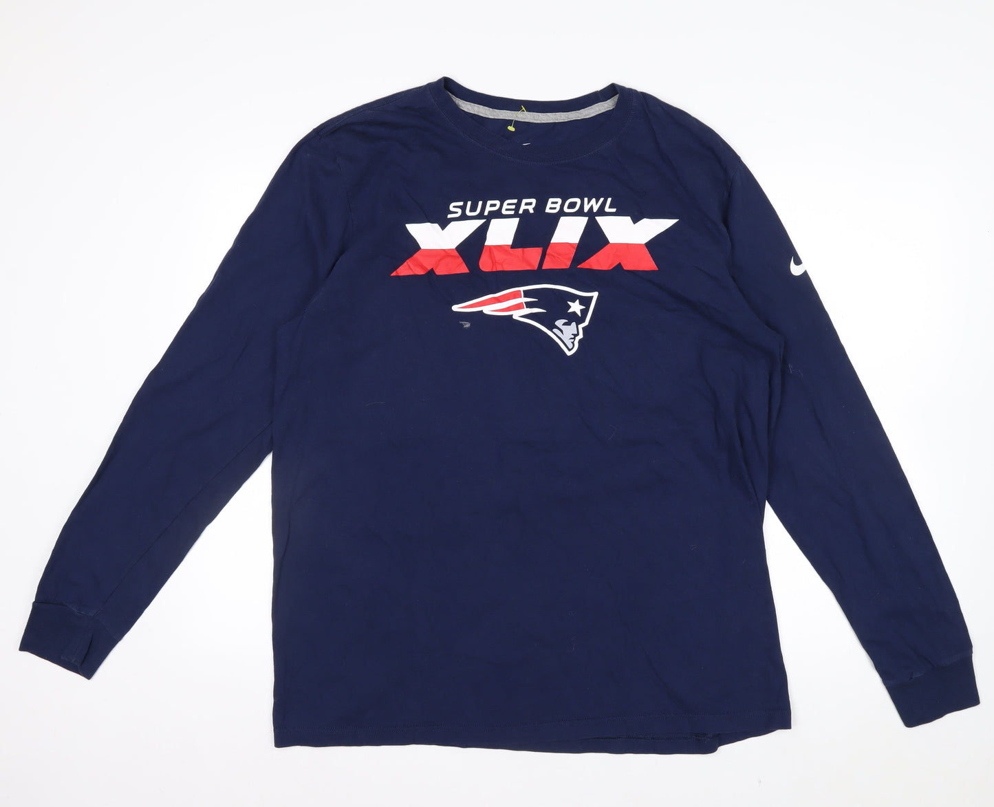 Nike Men’s Navy Super Bowl XLIX Long Sleeve T-Shirt XL Regular Fit