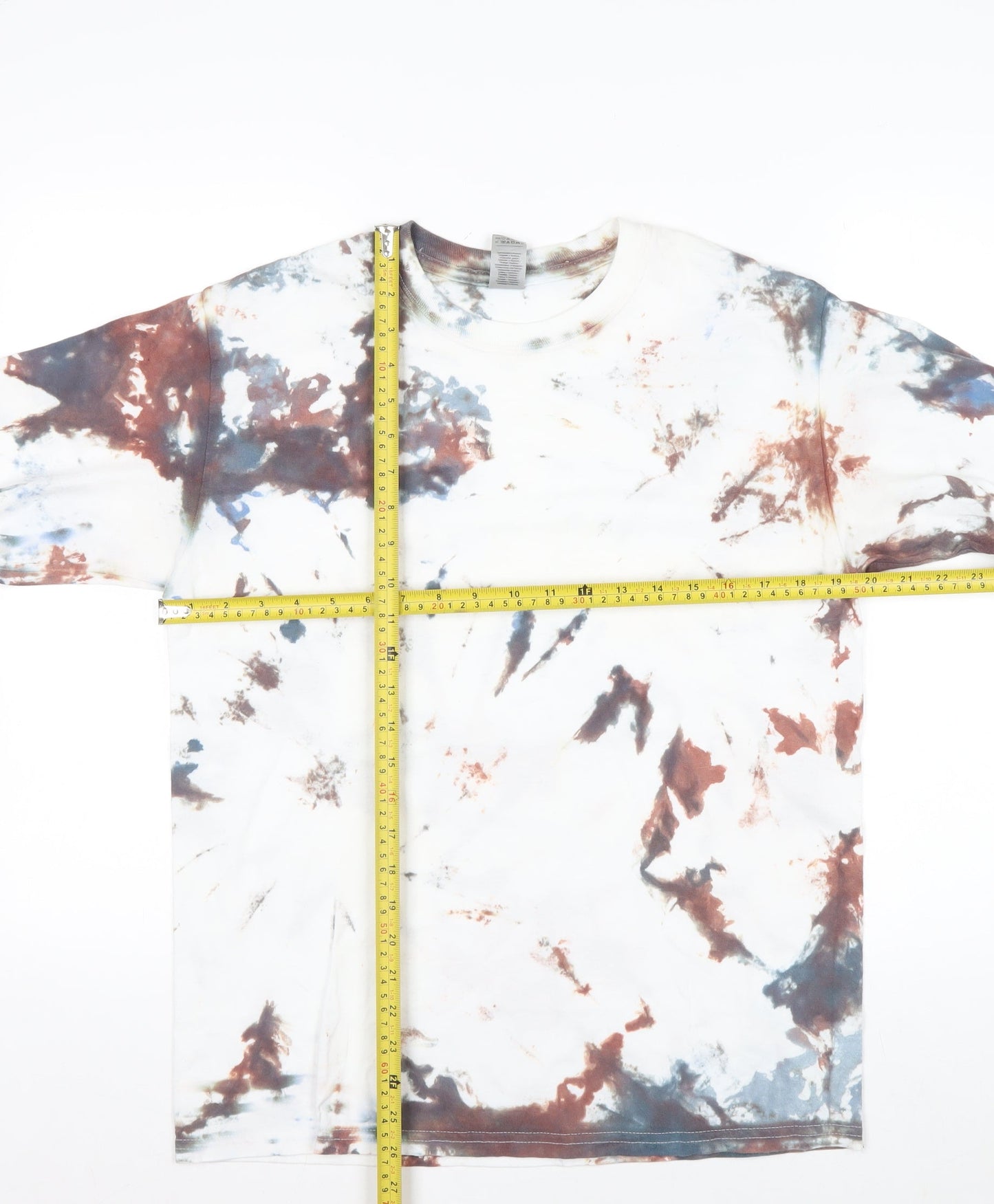 Gildan Men’s Multicoloured Tie-Dye Long Sleeve Cotton T-Shirt M