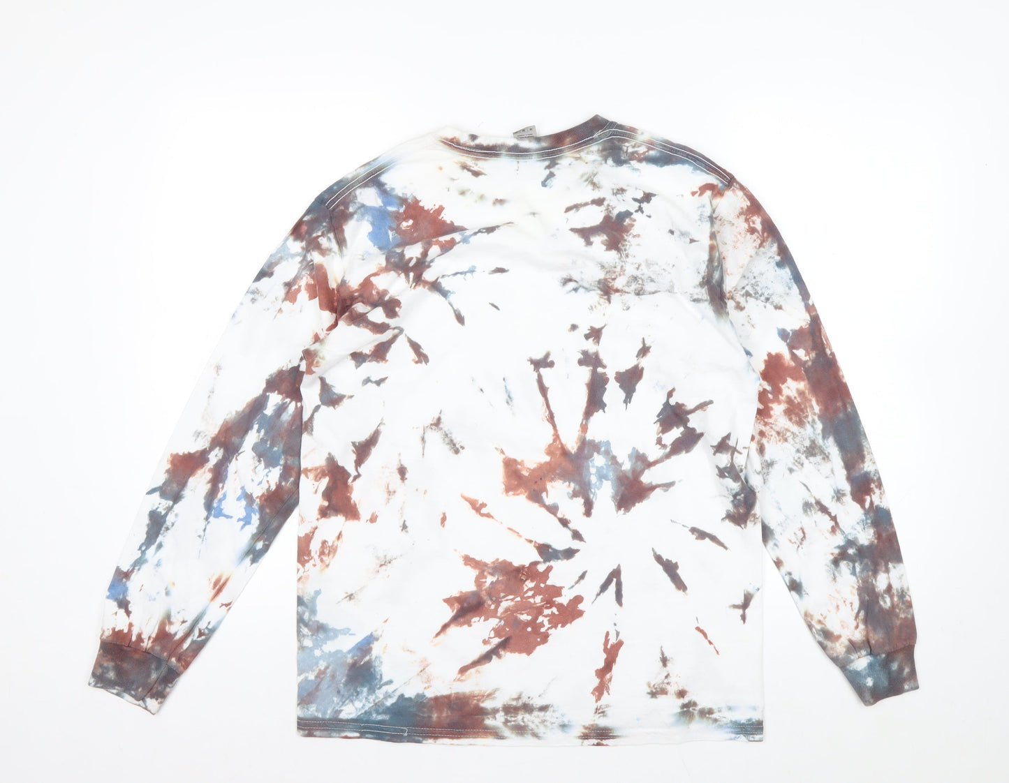 Gildan Men’s Multicoloured Tie-Dye Long Sleeve Cotton T-Shirt M