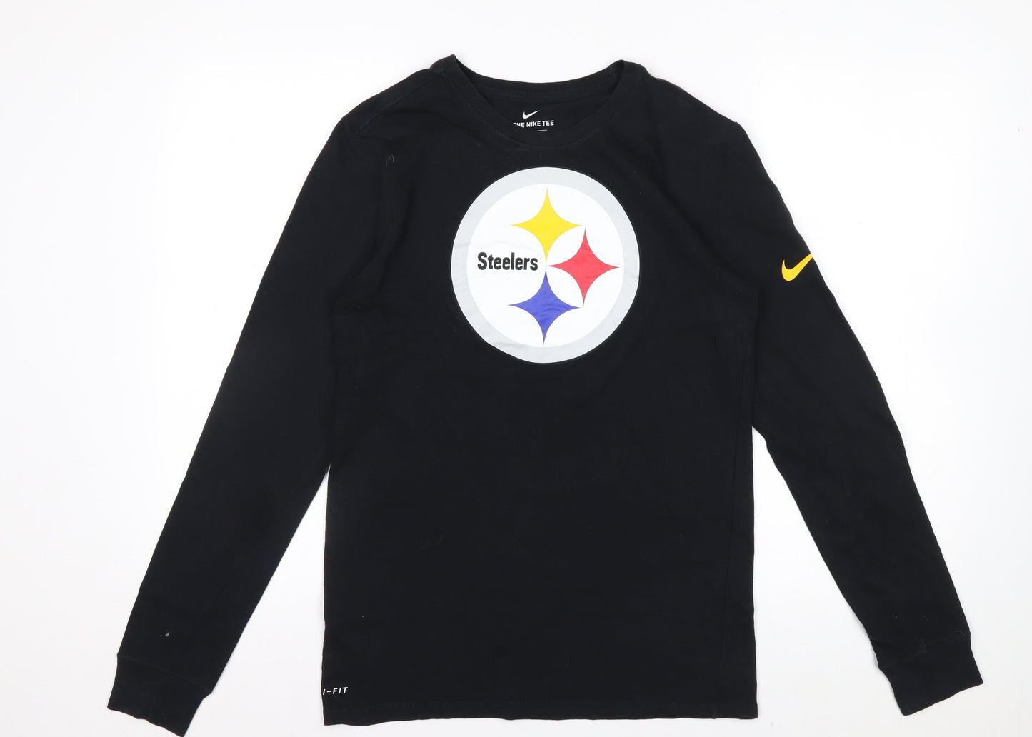 Nike Men’s Black Steelers Dri-Fit Long Sleeve Athletic Tee S