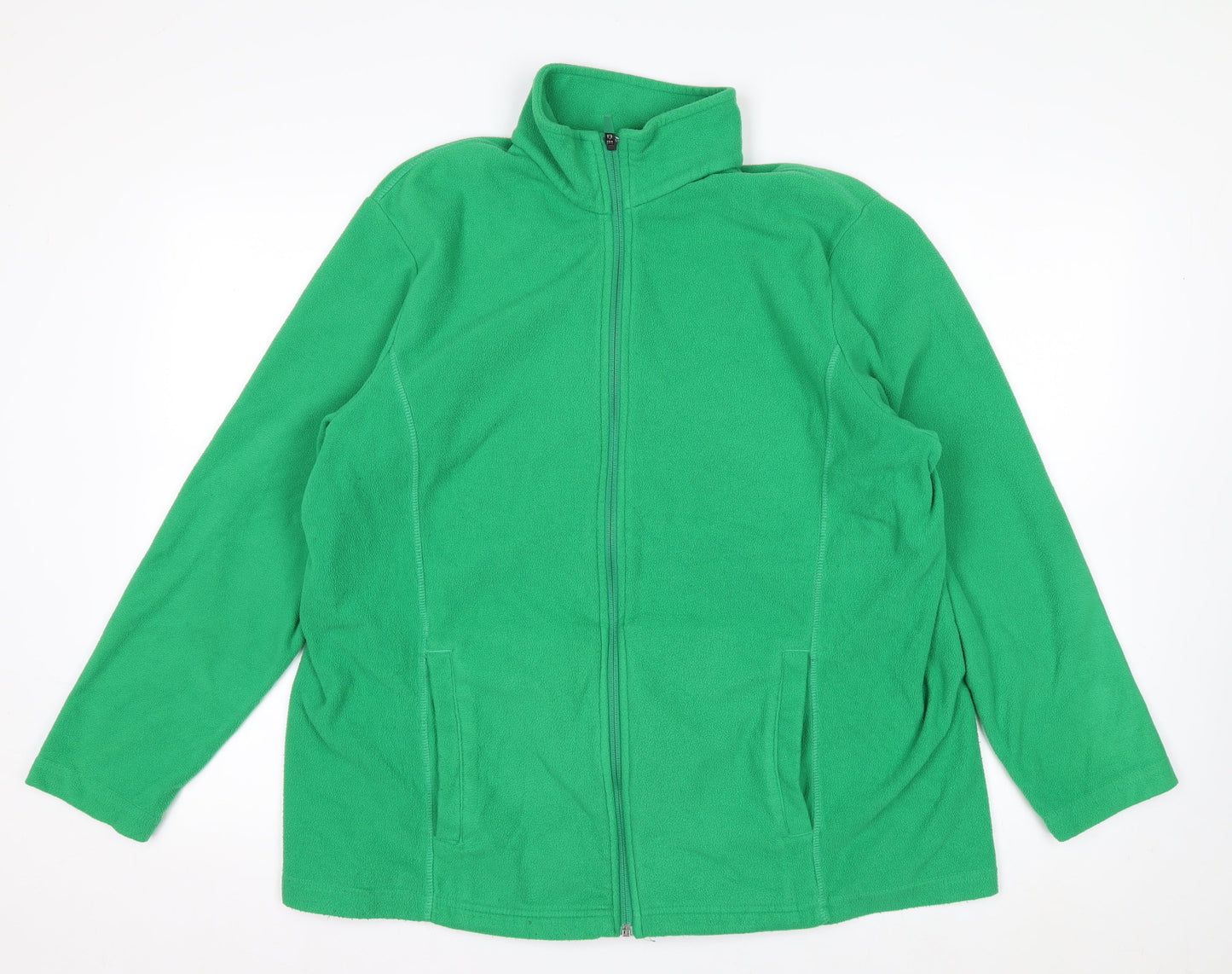 Lands' End Women's Green Fleece Full Zip Jacket Size 20 Plus