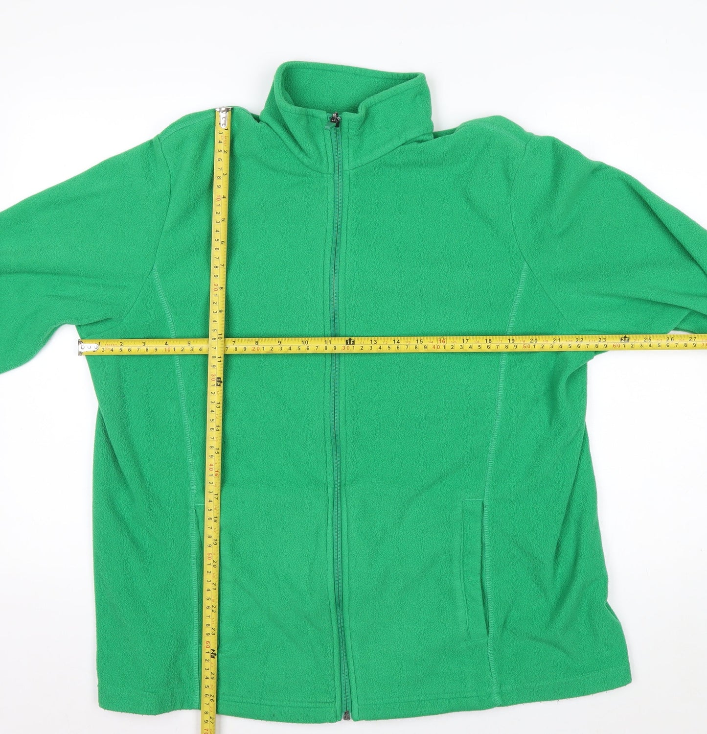 Lands' End Women's Green Fleece Full Zip Jacket Size 20 Plus