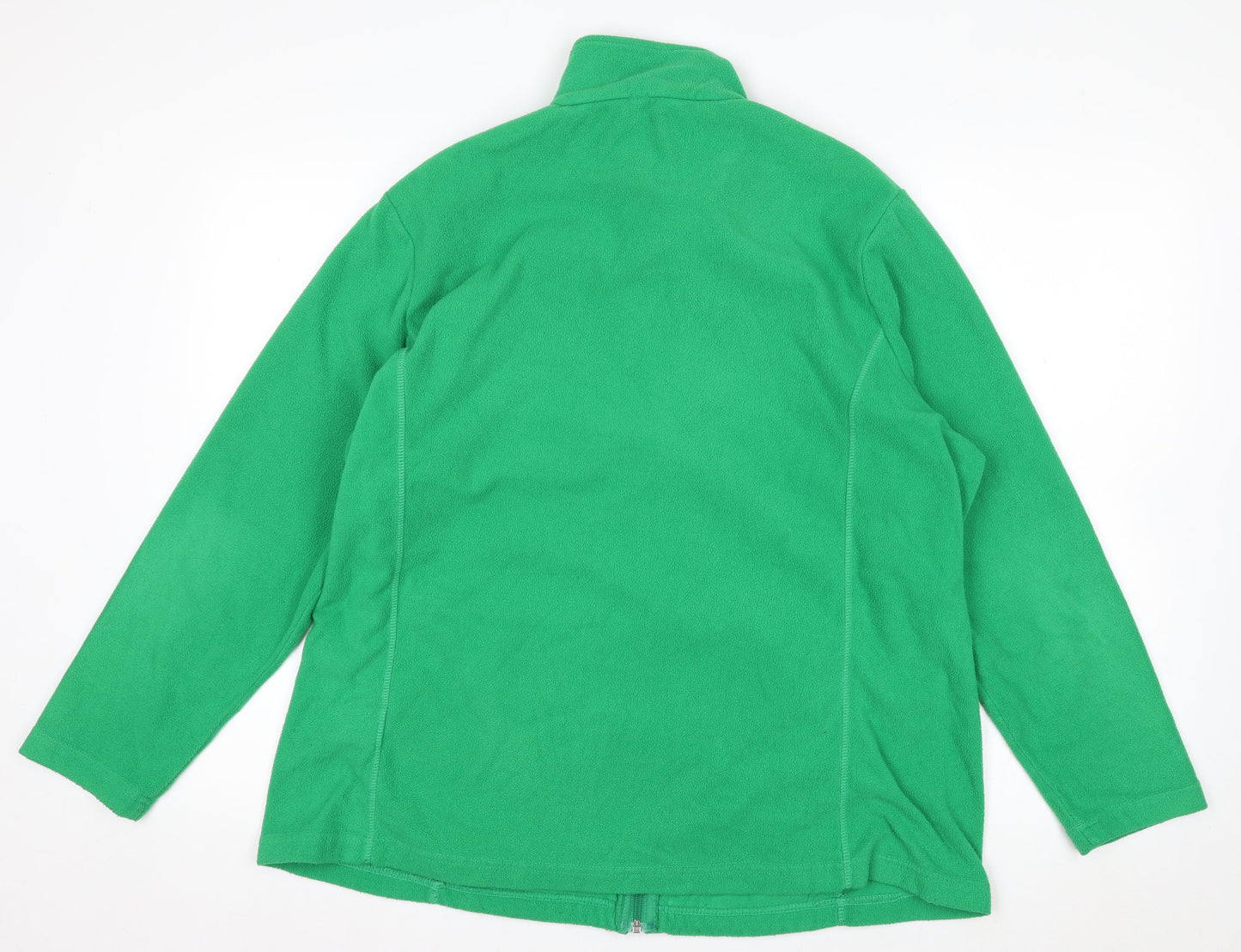 Lands' End Women's Green Fleece Full Zip Jacket Size 20 Plus
