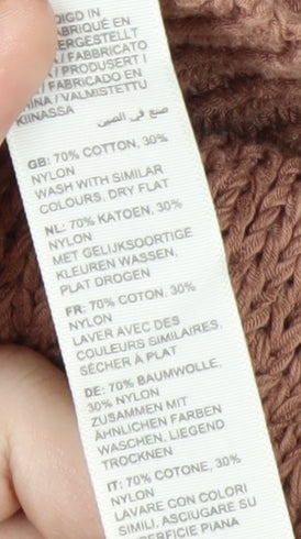 Fat Face Women’s Brown Cotton Knit Cardigan Size 12 V-Neck