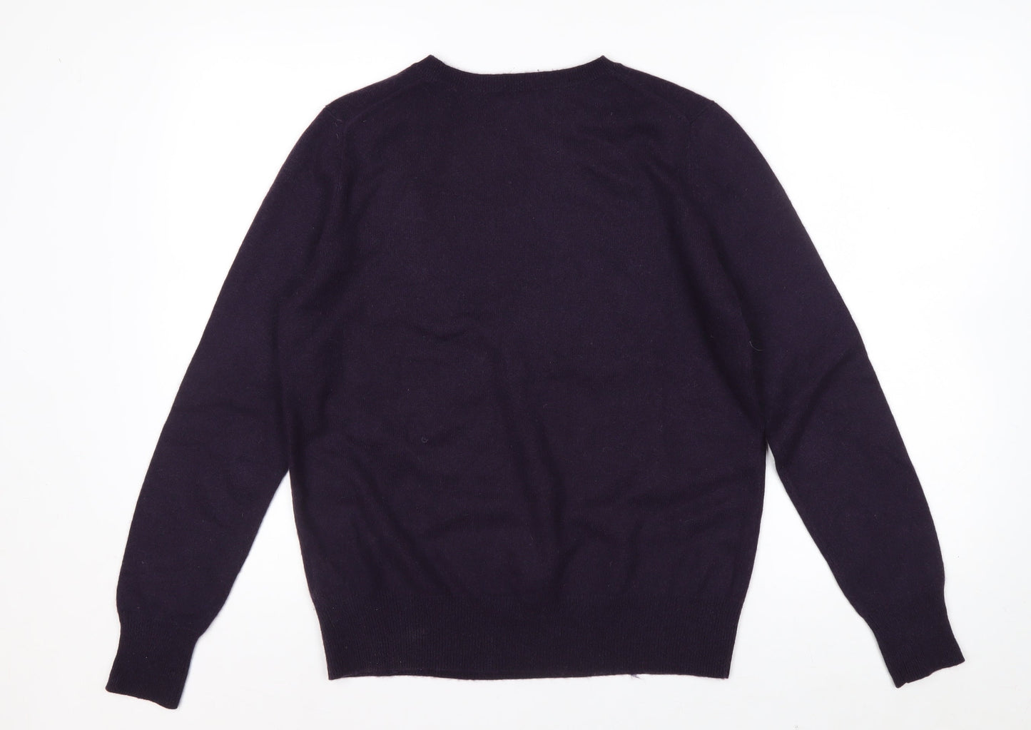 Marks and Spencer Women Purple 100% Cashmere Crew Neck Jumper Size 10