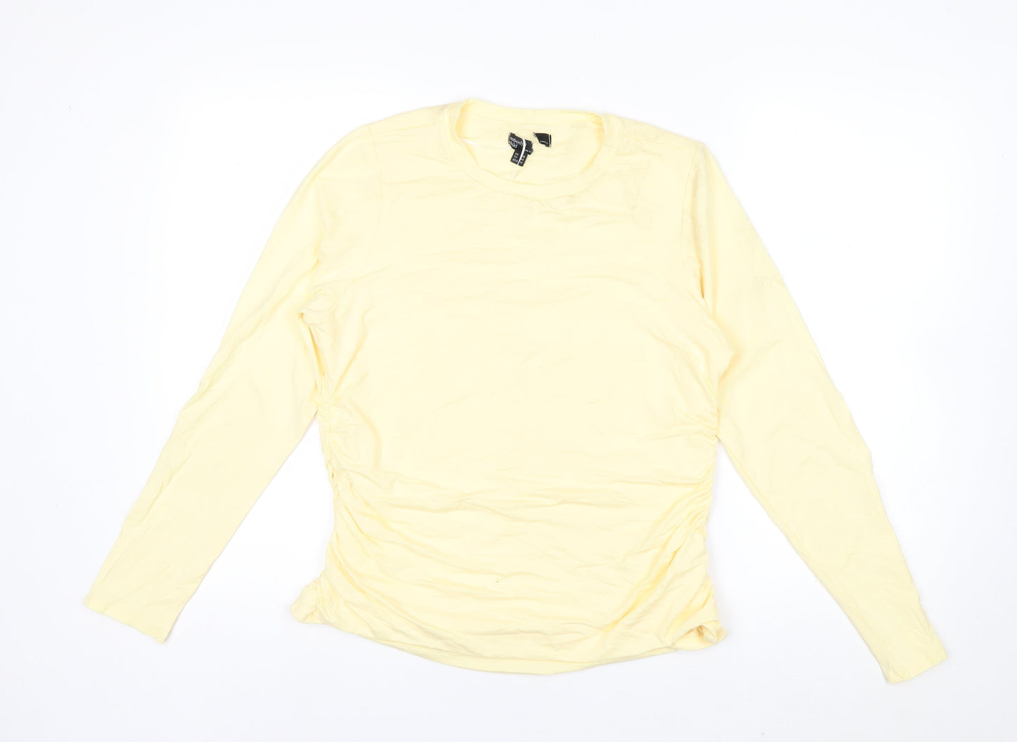 Nobody's Child Women's Yellow Long Sleeve Viscose T-Shirt Size 16