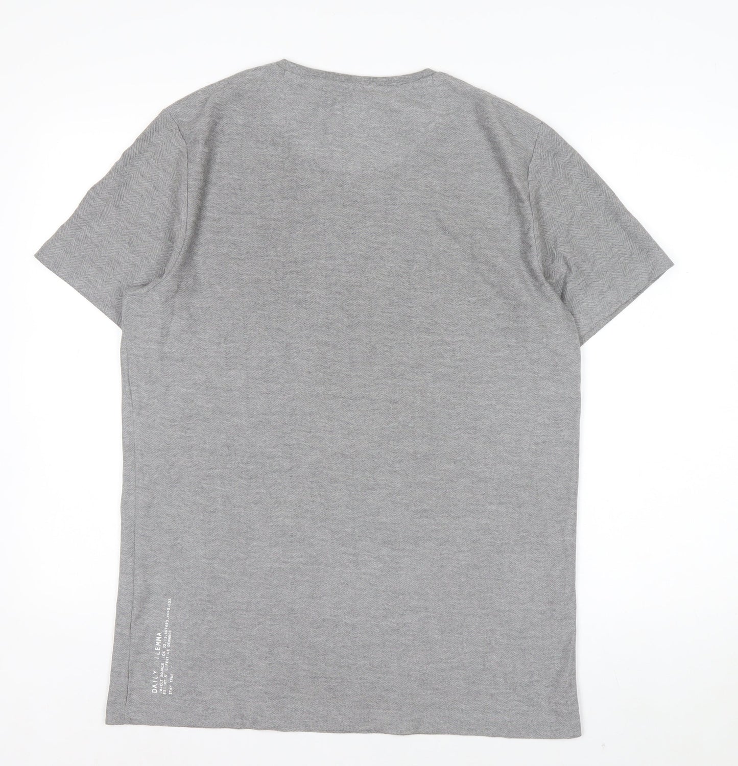 Max Mens Grey Slim Fit Crew Neck Short Sleeve T-Shirt M
