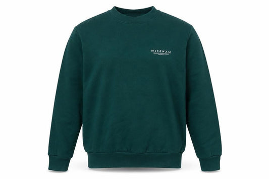 McKenzie Men's Green Crew Neck Pullover Sweatshirt Size M