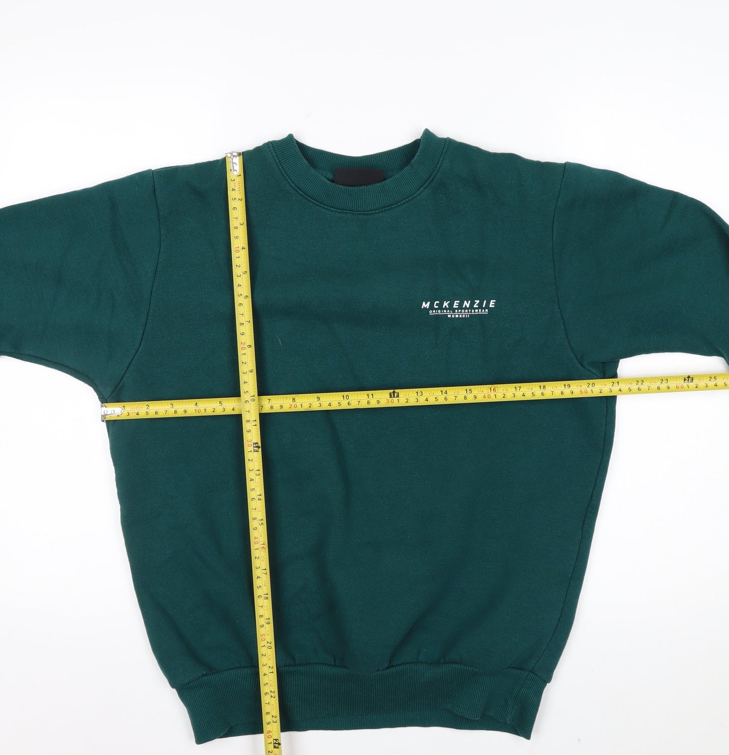 McKenzie Men's Green Crew Neck Pullover Sweatshirt Size M