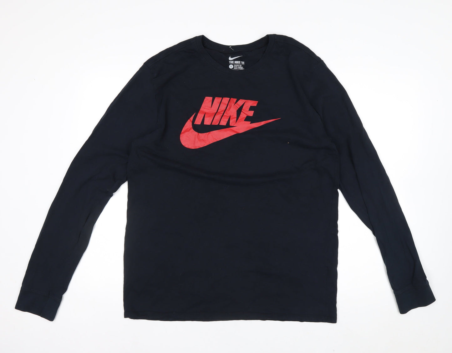 Nike Men's Black Long Sleeve Athletic Fit Graphic Tee L