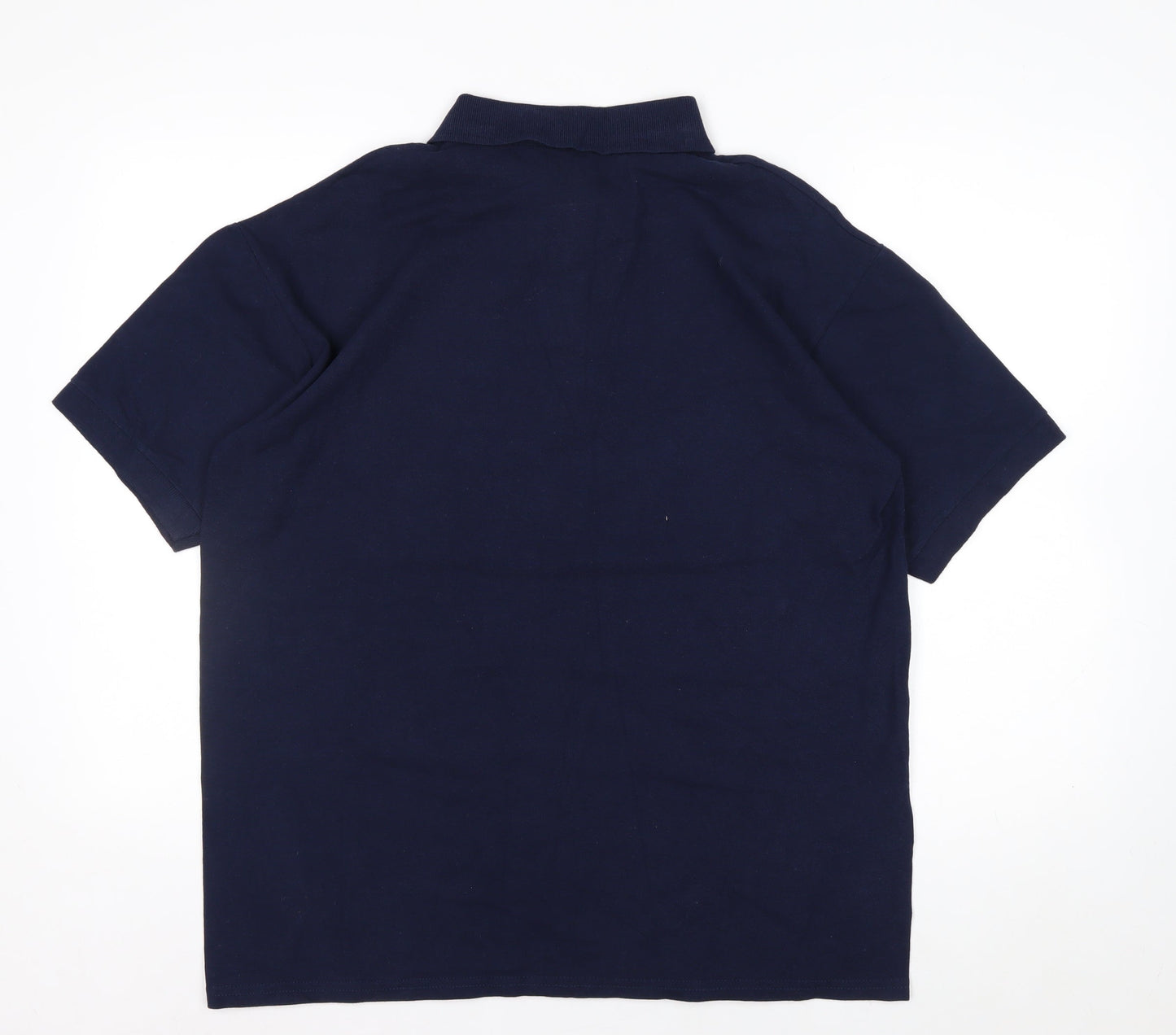 Anvil Men's Blue Short Sleeve Cotton Polo Shirt Size L