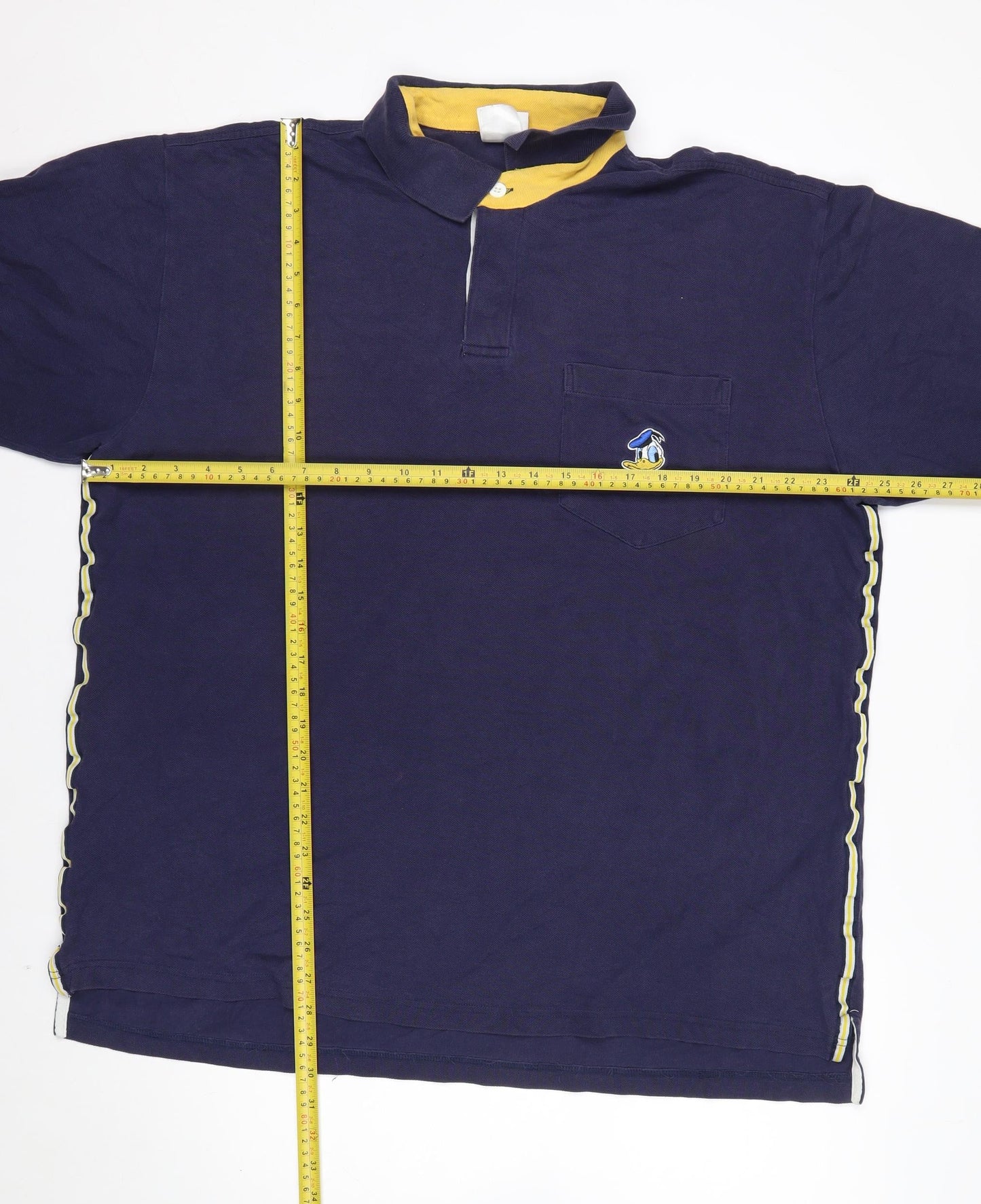 Disney Store Men’s Blue Donald Duck Polo Shirt XL Cotton