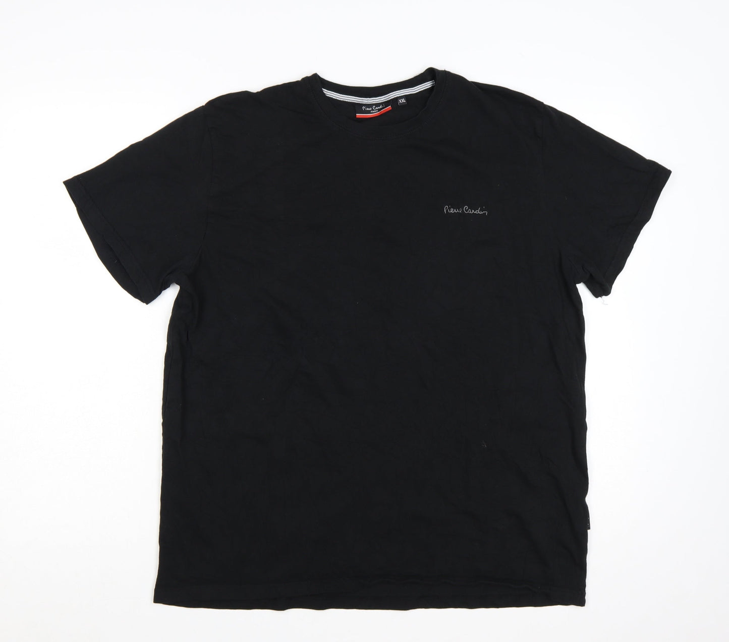 Pierre Cardin Men's Black Crew Neck Cotton T-Shirt XXL