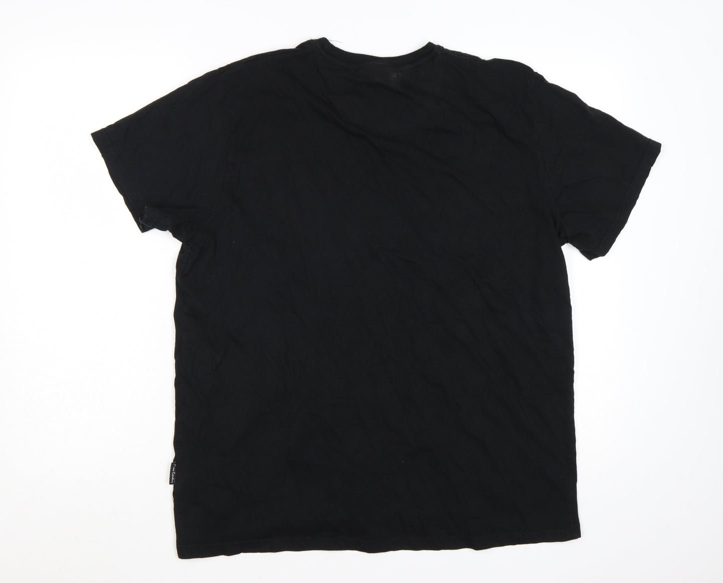 Pierre Cardin Men's Black Crew Neck Cotton T-Shirt XXL