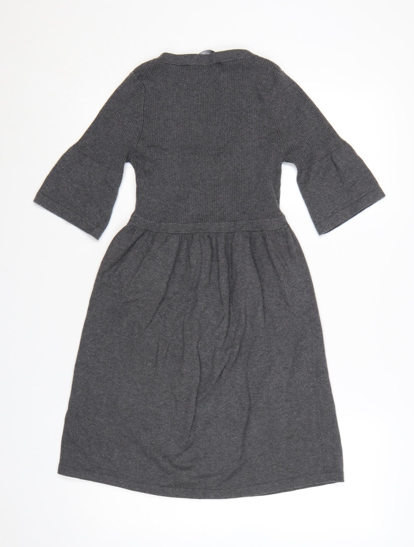 French Connection Women’s Grey Knit Fit & Flare Dress Size 10