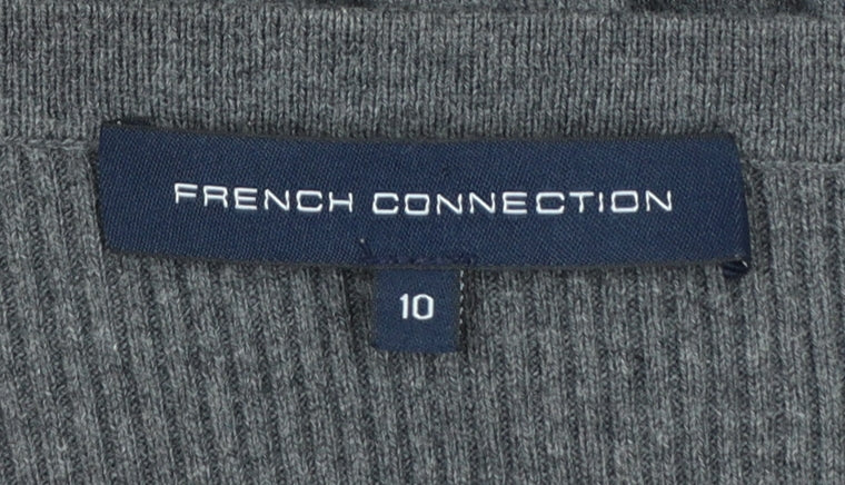 French Connection Women’s Grey Knit Fit & Flare Dress Size 10