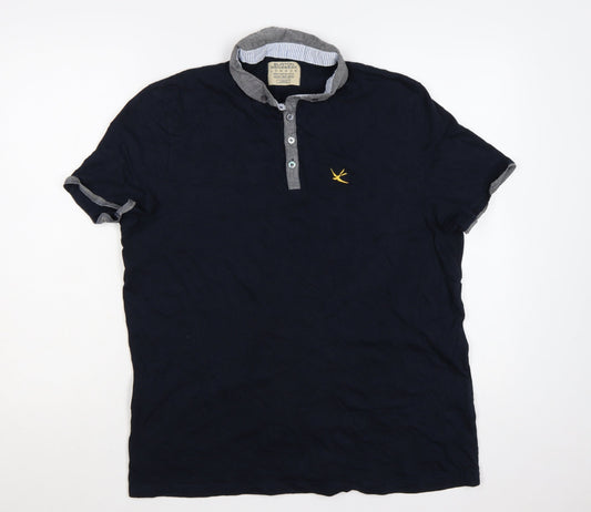 Burton Menswear London Men's Blue Cotton Polo Shirt Large