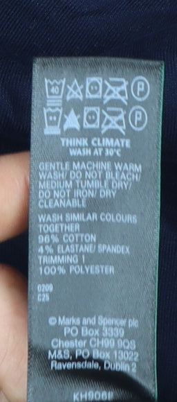Marks and Spencer Women’s Blue Cotton Jogger Trousers Size 8
