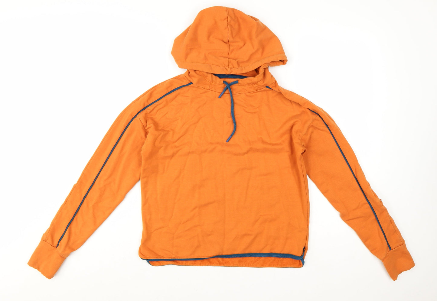 BAM Womens Orange Hooded Pullover Hoodie Size 10 Bamboo Blend