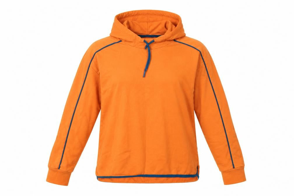 BAM Womens Orange Hooded Pullover Hoodie Size 10 Bamboo Blend