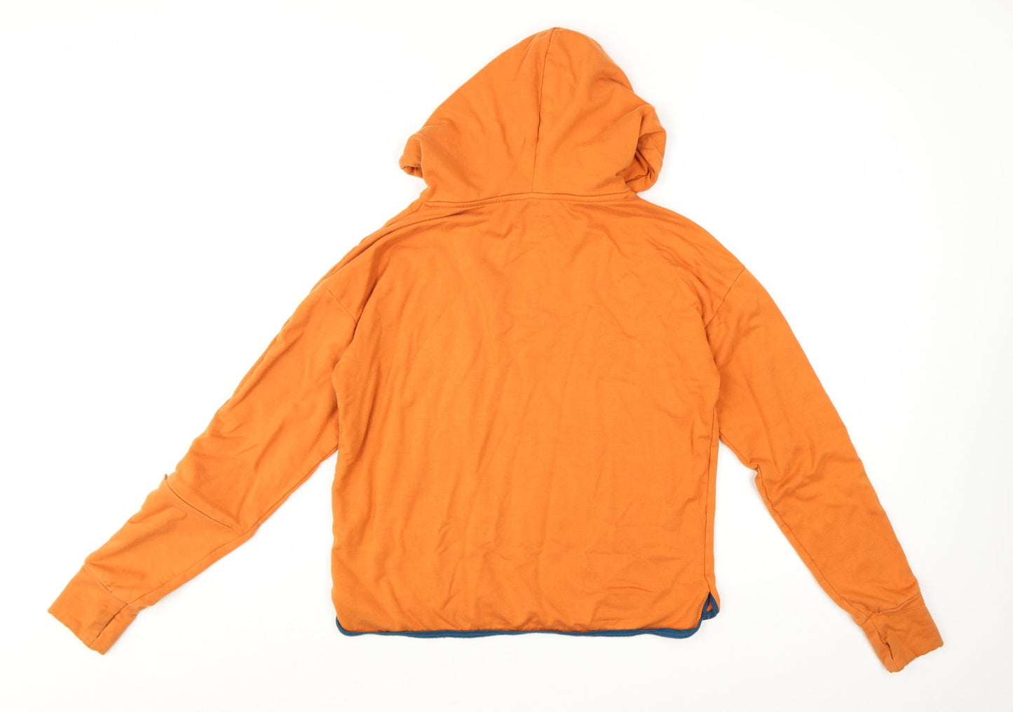 BAM Womens Orange Hooded Pullover Hoodie Size 10 Bamboo Blend