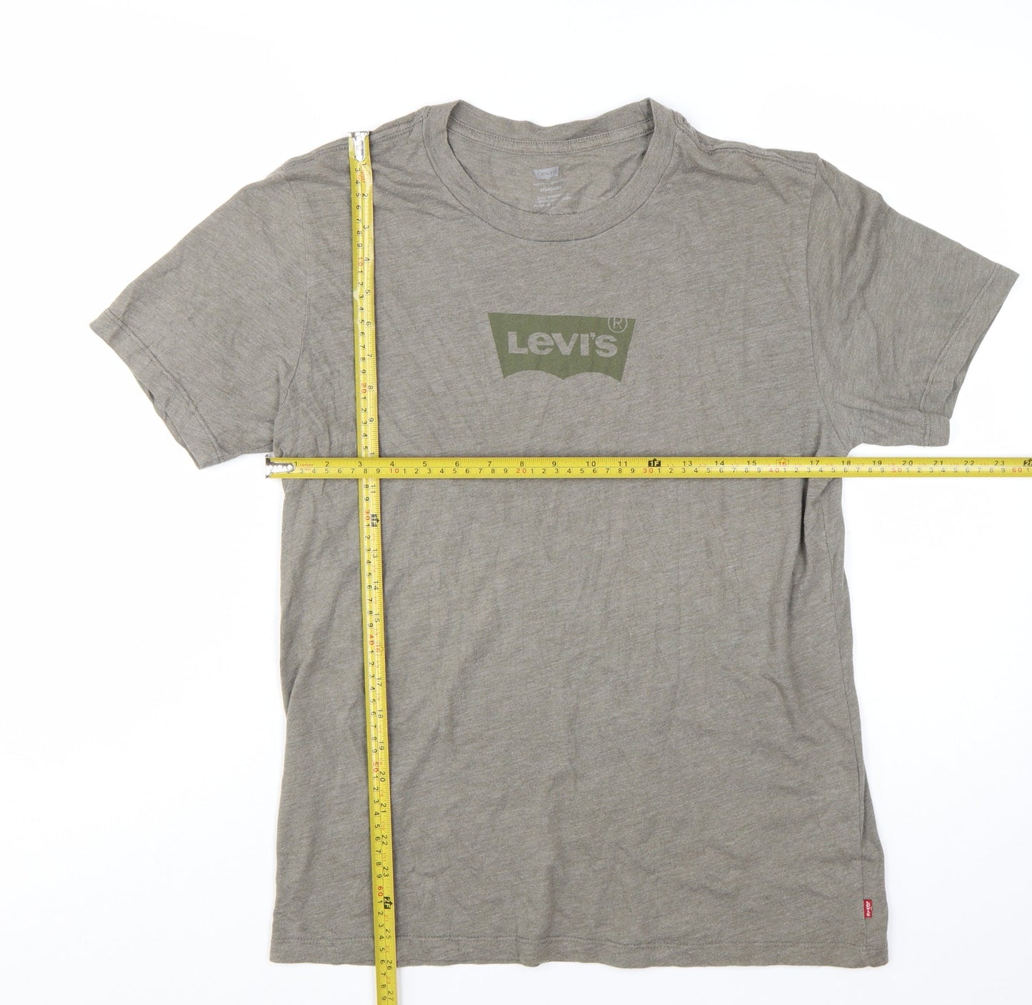 Levi's Men's Grey Logo Graphic Regular Fit Cotton T-Shirt Size M