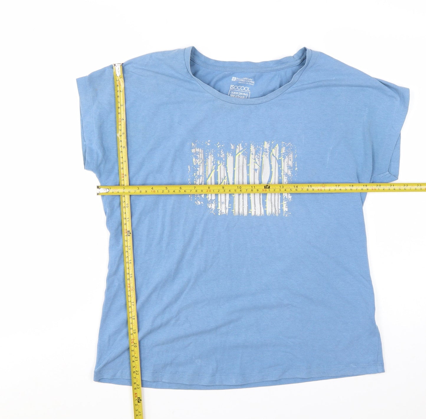Mountain Warehouse Women Blue Size 12 Isocool Quick Dry T-Shirt